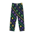 thumbnail image 4 of Junzan Men'S Pajama Pants Mardi Gras Strings Of Beads Sleepwear Pants Pj Bottoms Drawstring And Pockets, 4 of 9