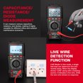 thumbnail image 2 of HABOTEST HT135D Digital Multimeter with Manual Range, 4000 Counts, AC/DC Voltage/Current, Resistance, Capacitance, Frequency, NCV, Diode, Continuity, True RMS, Auto Power Off, Black, No Battery, 2 of 7