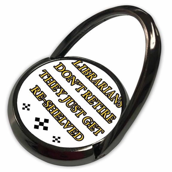 3dRose, Librarians Dont Retire They Just Get Reshelved Yellow, Phone Ring