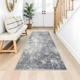 thumbnail image 7 of 3x6 Washable Kitchen Runner Rug - Non Slip Stain Resistant Low-Pile Thin Wide Carpet Runners for Entryway Hallway Bathroom Bedside,Modern Neutral Abstract(Blue Grey,3x6), 7 of 7