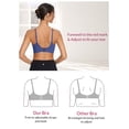 thumbnail image 2 of BALEAF Sweatleaf Adjustable Sports Bras for Women Padded Racerback Yoga Bra High Impact Molded Cup Workout Bra Navy Blue L, 2 of 7
