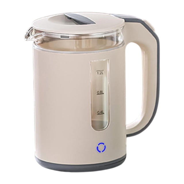Tnarru High Borosilicate Glass Electric Kettle, Tea Water Boiler Hot Water Boiler ,Quick Heating Electric Health Pots for Party Home Apricot color
