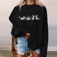 thumbnail image 2 of Sudadera para mujer Sudaderas de cuello redondo Festival Moda Otoño Impreso Blusa de manga larga suelta Casual Pullover Tops Sudadera Odeerbi ODB-5, 2 of 5