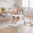 thumbnail image 3 of Dream On Me Solid Times High chair, Compact & Sleek High Chair, Multiple Recline and Height Positions, Lightweight Portable Highchair, In Gray, 3 of 9
