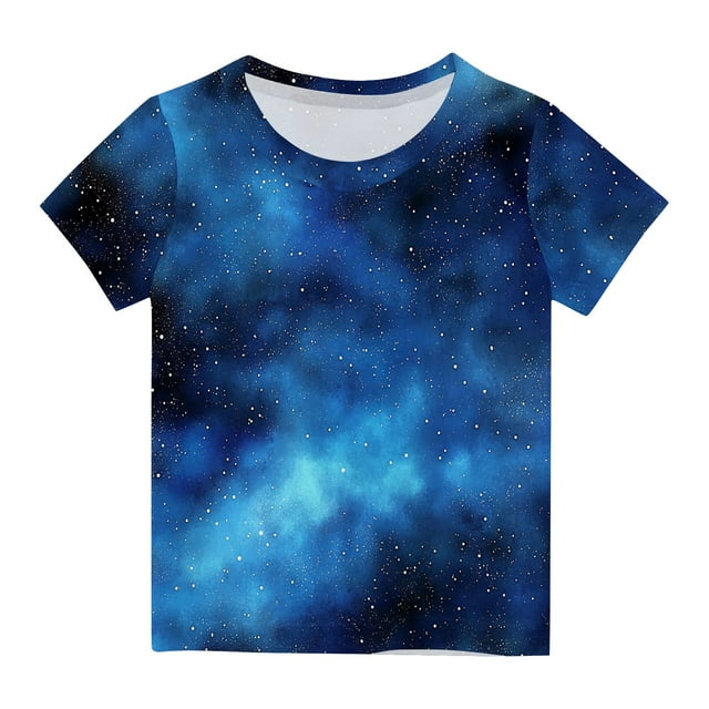 T-Shirts à Manches Courtes pour Enfants, T-Shirts Décontractés d'Été pour Garçons, Hauts à Imprimé Graphique pour Filles, Col Rond, Mélange Doux et Respirant pour Usage Quotidien, Jeu en Plein Air, Réunions de Famille