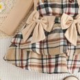 thumbnail image 6 of CAUYDY Baby Girl Matching Outfit Sets 3 6 9 12 Months Newborn Long Sleeve Romper Bodysuit Dress Headband 3PCS Toddler Fall Winter Vintage Clothing Beige Sizes 0-3 Months, 6 of 7