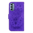 thumbnail image 3 of Feishell Wallet Phone Case for Motorola Moto G Stylus 5G (2022),for Women Men,Butterfly & Rose Embossed PU Leather Magnetic Clasp Flip Stand Card Slots Shockproof Ultra Thin Protective Cover,Purple, 3 of 8