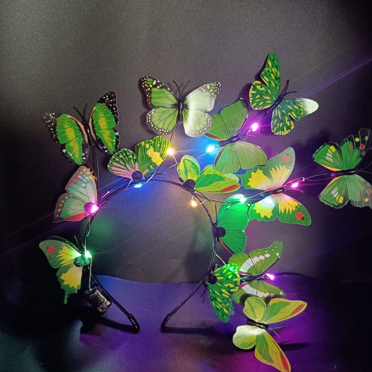 Vorkoi LED Butterfly Fascinator Headband For Women Monarch  display picture 1