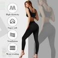 thumbnail image 3 of Lsupdaol 4 Pcs Women's Workout Sets Pilates Exercise Outfit Ribbed Scoop Neck Sports Bra Shorts Leggings Gym Clothes Set, 3 of 6
