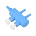 thumbnail image 3 of Uxcell 2 Ways Air Flow Valve Distributor Plastic Pump Splitter Tube Connector Blue 1 Pack, 3 of 5