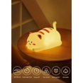 thumbnail image 4 of Luz de noche de gato para niños, linda luz de noche de silicona con 2 niveles de brillo, lámpara recargable kawaii para dormitorio, niñas y niños, bebés, guardería, regalos, tiempo de 15/30/60 minutos, 4 of 5