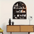 thumbnail image 4 of Wood Storage Shelf - Stylish and Practical Wall Shelf, Crescent Sun and Moon Crystal Shelf, 4 of 5