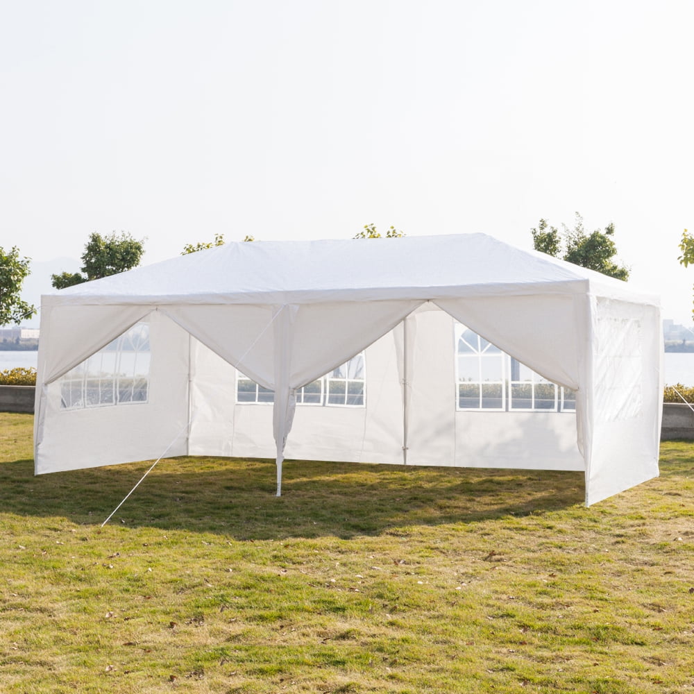 Zimtown 10'X20' Canopy Party Wedding Tent Event Canopies 6 Sidewalls Heavy Duty Pavilion Gazebo