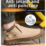 Mens Steel Toe Work Shoes Waterproof Lightweight Safety Boots Womens Insulated Anti-pierce Working Sneakers for Welding Construction