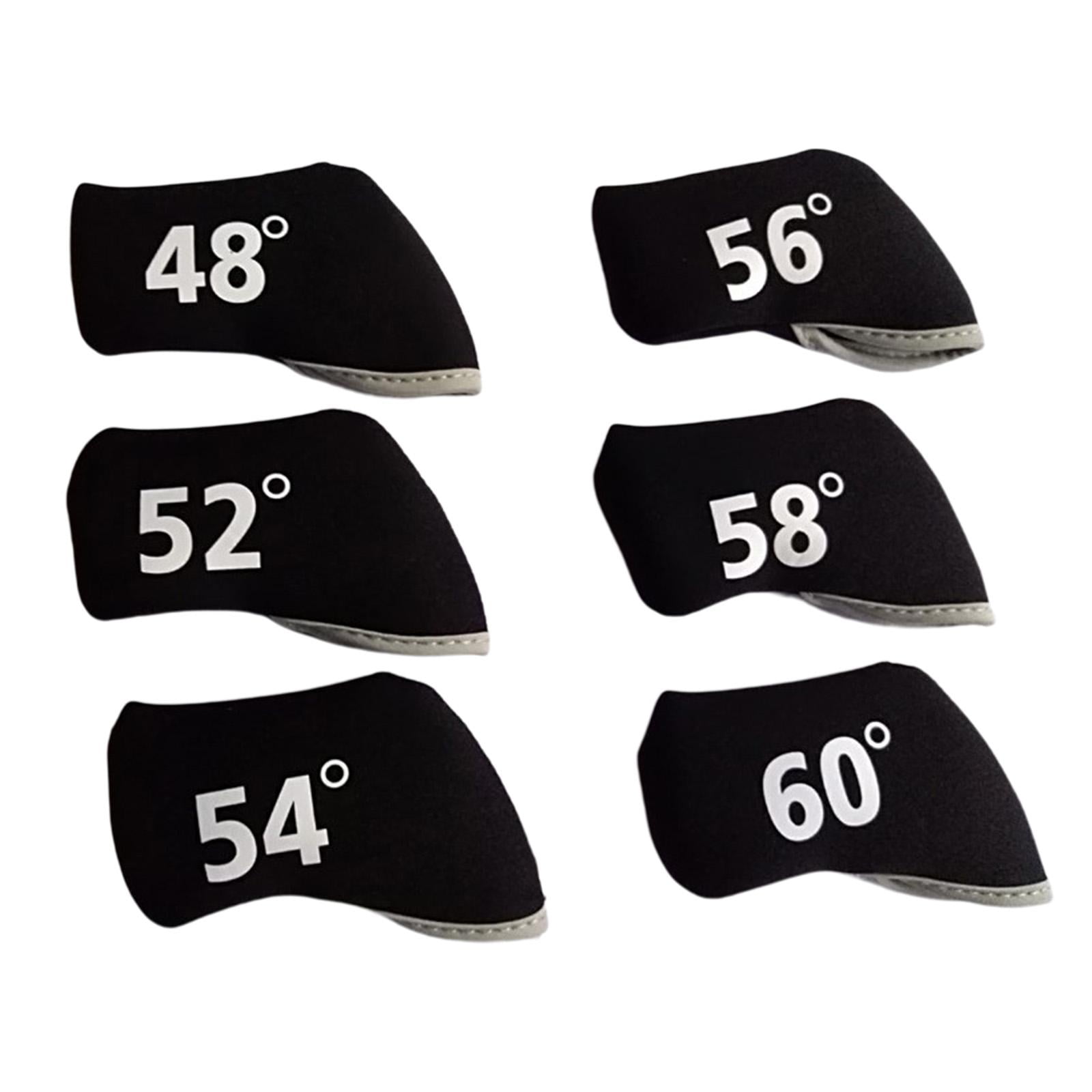 harayaa 2X 6 Pieces Golf Club Headcover Covers for All Driver Clubs Black