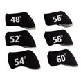 thumbnail image 1 of 6 piezas Anti Scratch Golf Club Headcover Iron Head Covers Universal 48 degree, 52 degree, Negro Cola Fundas para cabezas de hierros de golf, 1 of 7