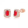 thumbnail image 1 of Daisyyozoid Wholesale Multicolor Earrings Color Zircon Single Full Diamond, Crystal Earrings(Platinum Rectangle), 1 of 9