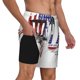 thumbnail image 2 of Balery Patriotic Skull Art Bañador para hombre, shorts de playa de secado rápido con entrepierna y forro de compresión-XX-Large, 2 of 6