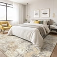 thumbnail image 4 of Alfombra Loongrug, lavable, 160 x 230 cm, abstracta, moderna, gris dorado, 4 of 8