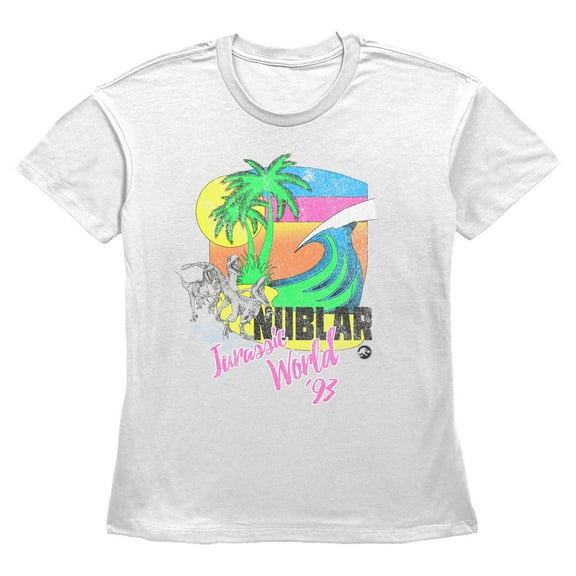 Womens Jurassic World Retro 93 Surf Nublar T Shirt