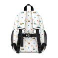 thumbnail image 3 of Excavator and Triangle White Pattern Backpack for School, Cute School Bag with Adjustable Shoulder Straps and Padded Back, 15"x11.42"x5.5", 3 of 4