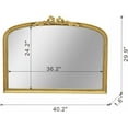 thumbnail image 2 of A&B Home Arched Gold Wall Mirror with Ribbon Accent 40.2" x 1.6" x 29.9", 2 of 9