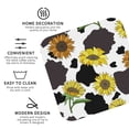 thumbnail image 3 of Rateoe Sunflowers Country Drawing Drink Coasters Set of 4 Leather Coasters Spill Protection for Table Desk,Durable and Non Slip Leather Coaster ,4 Inches Drink Mats-Square, 3 of 6