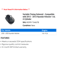 thumbnail image 2 of Variable Timing Solenoid - Compatible with 2012 - 2013 Hyundai Accent 1.6L 4-Cylinder, 2 of 2