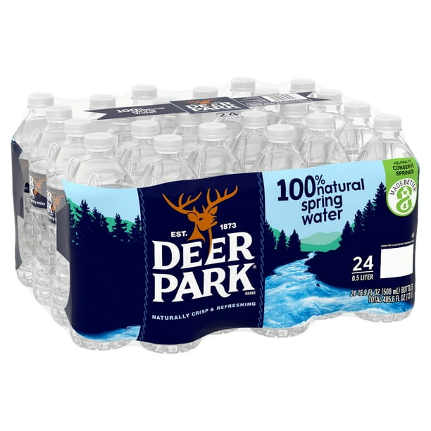 DEER PARK Brand 100 Natural Spring Water, 16.9ounce plastic bottles