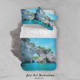 thumbnail image 2 of 3D Blue Sky Sea Rock Paisaje Funda nórdica Juego de cama Set Funda nórdica, 2 of 3