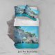 thumbnail image 2 of 3D Blue Sky Sea Rock Paisaje Funda nórdica Juego de cama Set Funda nórdica, 2 of 3
