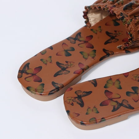 

Cathalem Summer Sandals Pattern Spring Colorful Large And Beach Flat Size Women Slippers Women s slipper Womens Plaid Slippers Brown 9