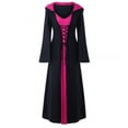 thumbnail image 4 of Vestido Medieval de Halloween para Mujer, capa Vintage con capucha, traje de Cosplay Retro, bruja de vampiro aterradora, Disfraz de Carnaval, 4 of 5