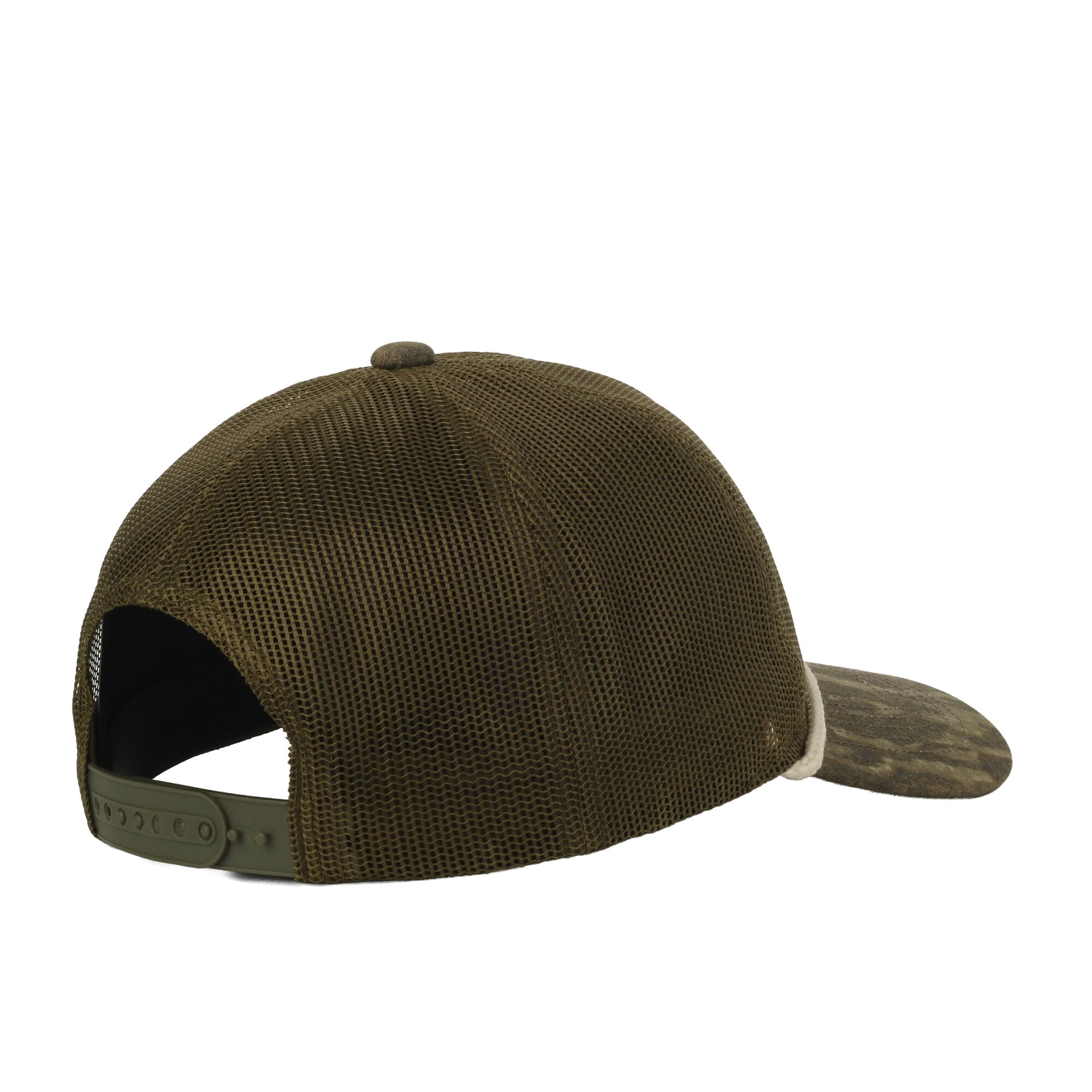 Mossy Oak® New Bottomland Camo Trucker Hat – Unstructured, Felt Patch, Snapback, One Size