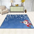thumbnail image 3 of Coolnut Christmas Cartoon Santa Claus Lightweight Carpet Mats, 5'3" x 4' Area Soft Rugs, Floor Mat Rug Home Decoration for Kids Room Living Room, 63"x 48", 3 of 6