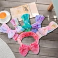 thumbnail image 7 of 6-piece Set of Skincare Shower Elastic Headband, Makeup Headscarf with Bow, Women's Facial Cleansing Headband, 7 of 7