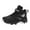 A-Black105, variant on Boys Winter Ankle Sneakers PU Leather Upper Winter Warm Athletic Strap Sneakers For Kids Outdoor Adventure Trekking Comfort Shoes