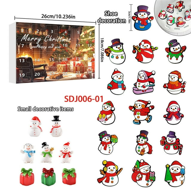 Calendrier de l'Avent Halloween 2024, Calendrier de l'Avent de Vacances de Noël 2024 pour Enfants et Famille, 24 Calendrier de l'Avent de Noël Contient 24 Cadeaux, Figurines Mignonnes de Noël Calendrier de l'Avent Poupée