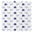 thumbnail image 5 of Bacati - Cotton Muslin Sleeping Sack, Wearable Blanket with 2-way Zipper, Elephants Blue Grey, 5 of 16