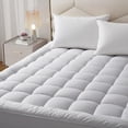 thumbnail image 1 of Mattress Topper Queen Size 300T 100% Cotton Pillow Top - Extra Thick Padded Mattress Pad & Protector, Breathable Fitted Deep Pocket 8-21, Ultra Soft & Supportive, 1 of 5