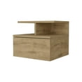 thumbnail image 3 of Macadamia 2-Tier Shelf Floating Nightstand,Natural Wood Furniture Bedroom Nightstands, 3 of 7