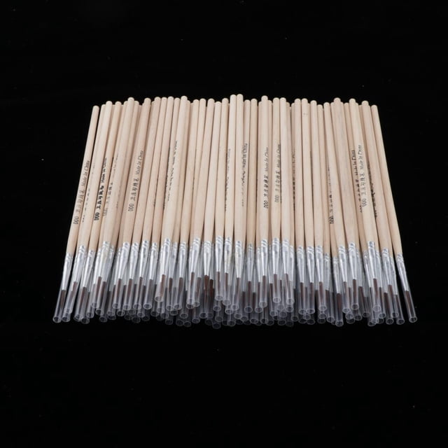 De es De Pintura En Miniatura Con De Detalles Finos 100X De es Para Mini Para Acuarela, Aceite, Cara, Uñas, Pint 7x2mm BLESIY Cepillo de puntas puntiagudas de madera