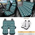 thumbnail image 4 of KUIFORTI Tribal Aztec Car Seat Cover Set Set 15 Pcs Automotive Front Seat & Bench Back Seat Cover Durable Anti Slip Universal Fit for Vehicles,Cars,Suvs,Vans,Sedans, 4 of 7