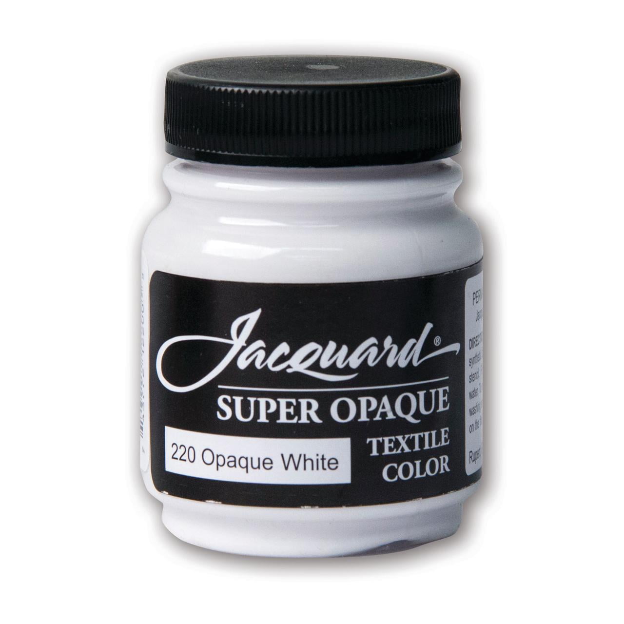 Jacquard Textile Color, 2.25 oz., Super Opaque White, Fabric Dye