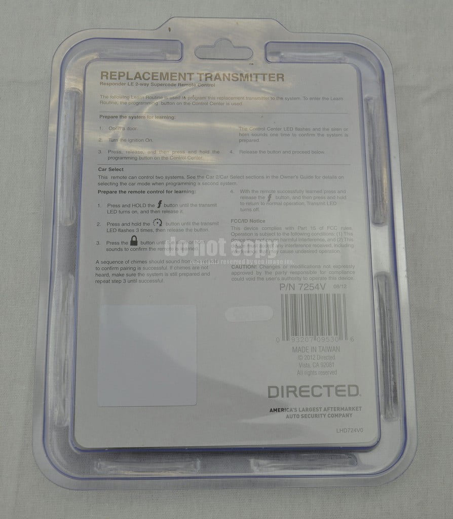 Viper 7251v 2-way led replacement remote control transmitter.