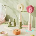 thumbnail image 2 of Sylvtty Cleaning Brush with Suction Cup Base Removable Flower Sponge Head Three-in-One Functions Multi-functional Cleaning Brush, 2 of 7