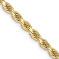 thumbnail image 1 of Diamond2Deal 10K Yellow Gold 3.25 mm Diamond-Cut Rope Chain Necklace for Mens 22", 1 of 4