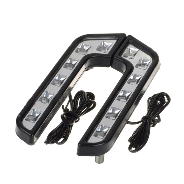2 Pcs 12V Car Daytime Running Lights Universal Auto Front Fog Lamp Turn Signal LED Lights;2 Pcs 12V Car Daytime Running Lights Universal Auto Front Fog Lamp