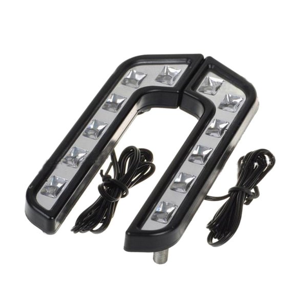 2 Pcs 12V Car Daytime Running Lights Universal Auto Front Fog Lamp Turn Signal LED Lights;2 Pcs 12V Car Daytime Running Lights Universal Auto Front Fog Lamp