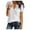 White1, variant on tarylea Tops for Women Trendy Notch Neck Short Sleeve Blouse Solid Color Loose T-Shirts Casual Summer Dressy Dailywear Tops